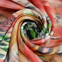 Abstract Far Print On Korean Satin S23-KSPS05