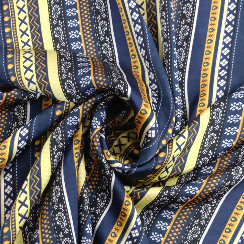 Bohemian Print On Korean Satin S23 KSPS29