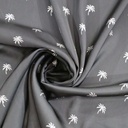 Palm Tree Print On Korean Satin S23-KSPS83