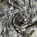 Black & Yellow Snake Print On Korean Satin S24 KSPS123