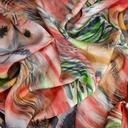 Abstract Far Print On Korean Satin S23-KSPS05