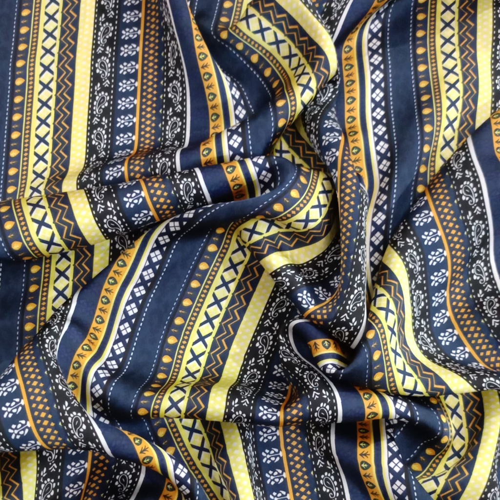 Bohemian Print On Korean Satin S23 KSPS29