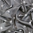 Palm Tree Print On Korean Satin S23-KSPS83