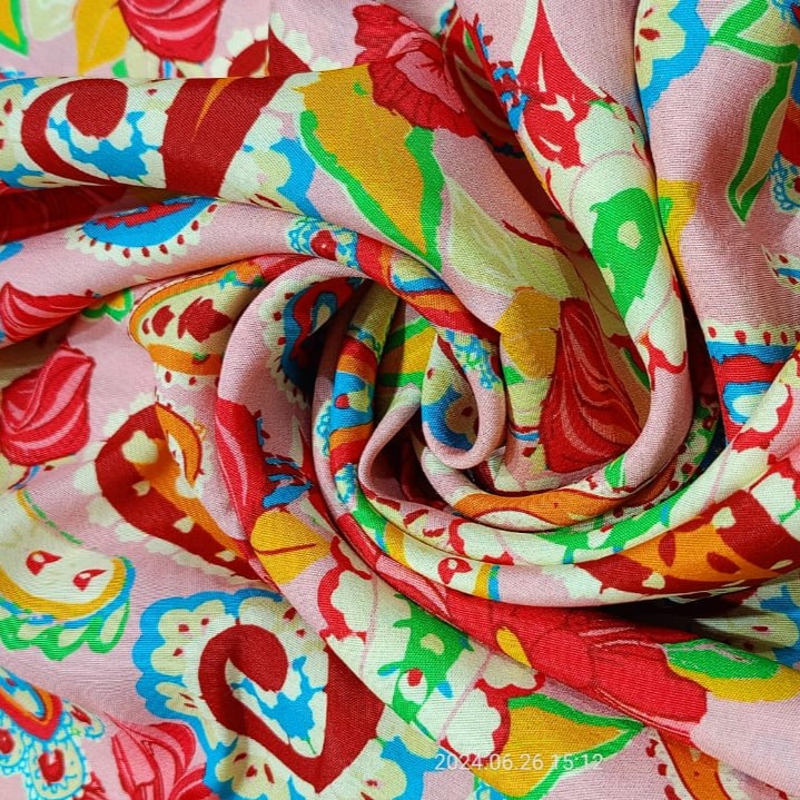 Multi Colour Paisley Flower Parsi Boski Print S24 PBPS54
