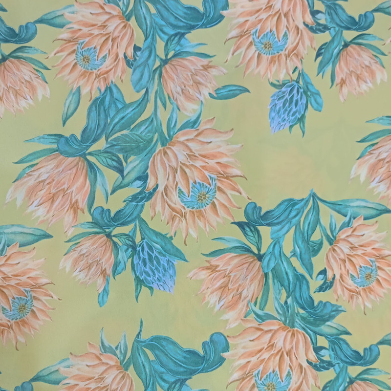 Marigold Flower Print On Royal Georgette SS22A-RGPA26