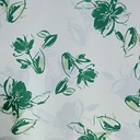 Green Leaf In White Base Print On Royal Georgette SS22A-RGPA54