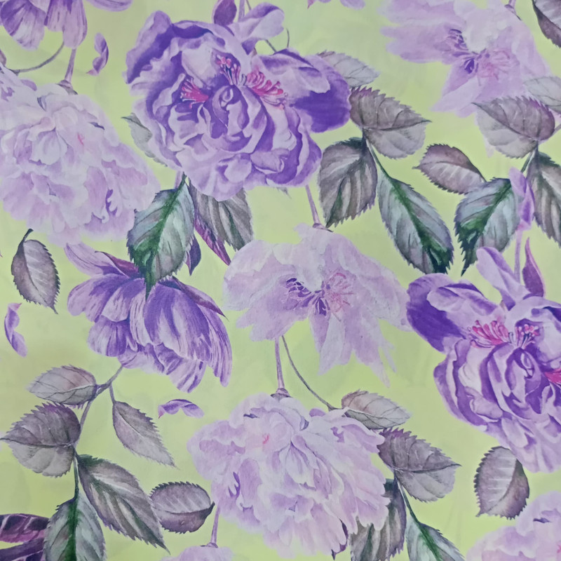 Purple Mariegold Floral Print On Royal Georgette SS22A-RGPA64
