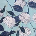 White Floral Print On Royal Georgette SS22A-RGPA65