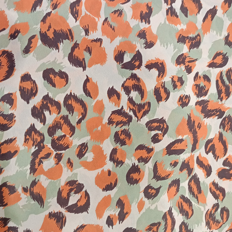 Red & Black Jaguar Print On Royal Georgette SS22L RGPL24