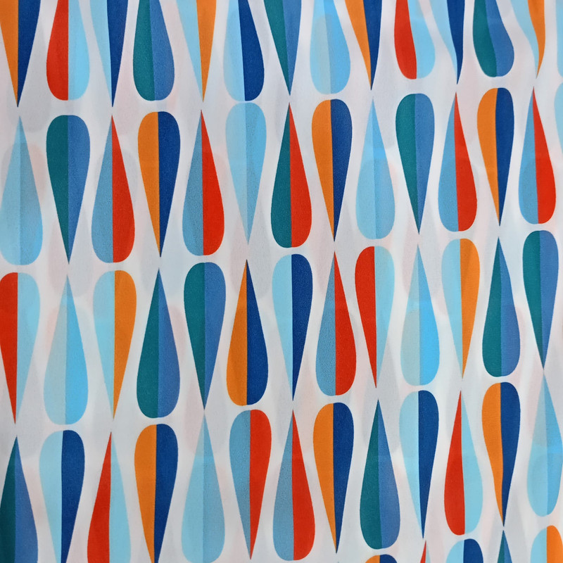 Rainbow Drops Print On Royal Georgette SS22L RGPL25