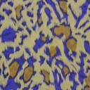 Blue & Yellow Leopard Print On Royal Georgette SS2N RGPB37