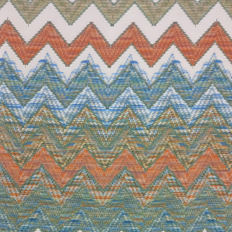Zig Zag Lookprint On Royal Georgette SS22N RGPB55