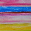 Rainbow Wave Print On Royal Georgette SS22N RGPB79