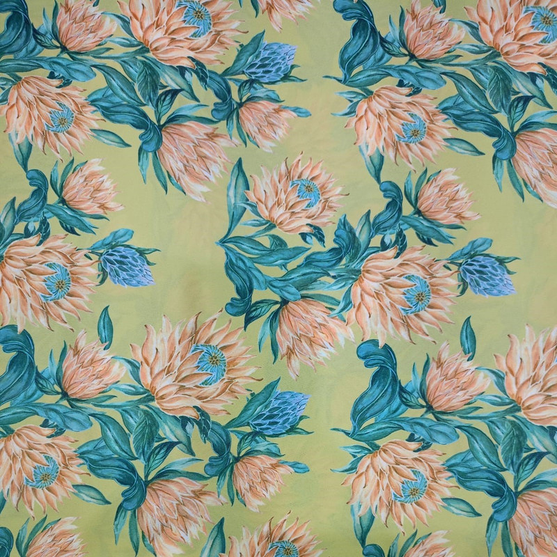 Yellow Base Marigold Flower Print On Royal Georgette SS22A-RGPA32