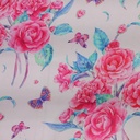 Pink Rose Garden Print On Royal Georgette SS22A-RGPA34