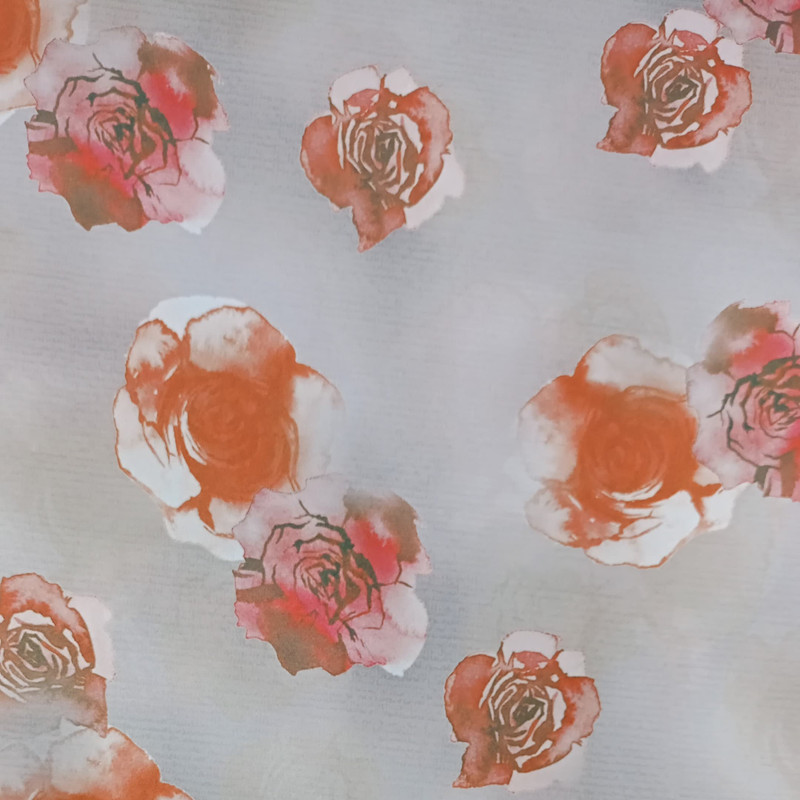 Royal Georgette Flowers Print SS22N RGPB04