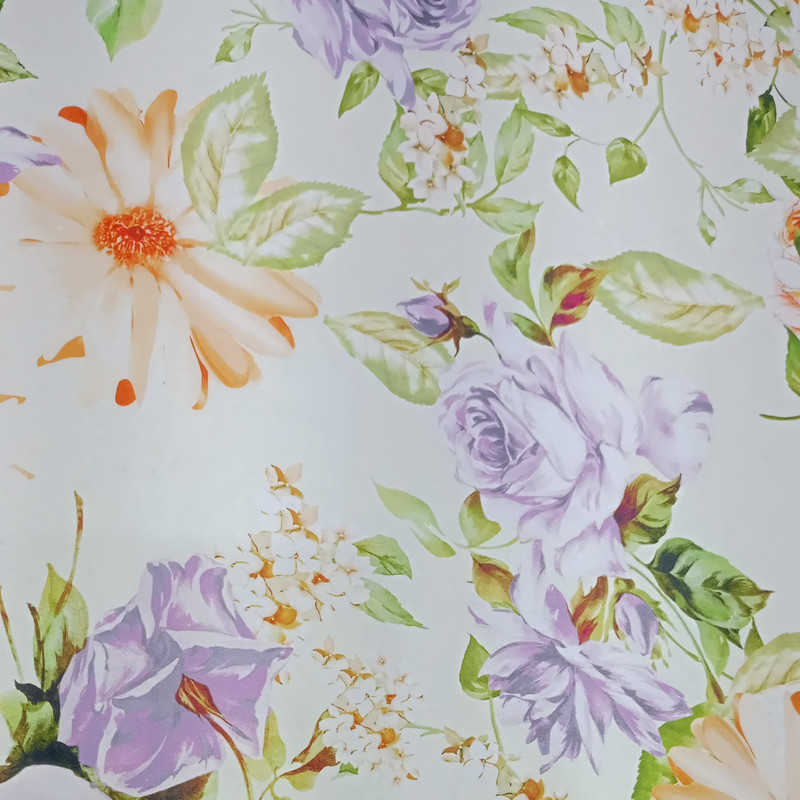 Purple Rose Floral Print On Royal Georgette SS22N RGPB16