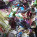 Chevron Bohemian Print On Korean Satin SS22L-KSPL15
