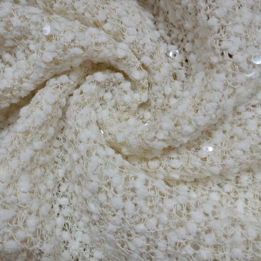 Embroidered Tweed Fabric