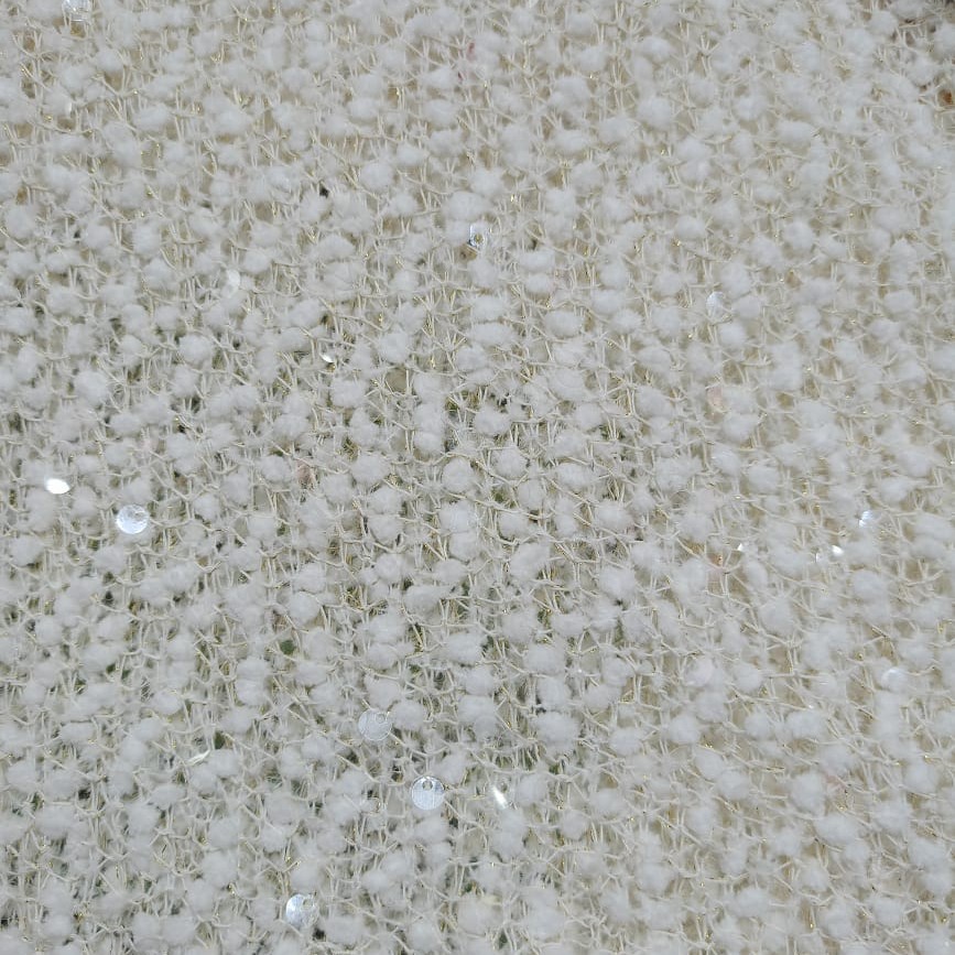 Embroidered Tweed Fabric