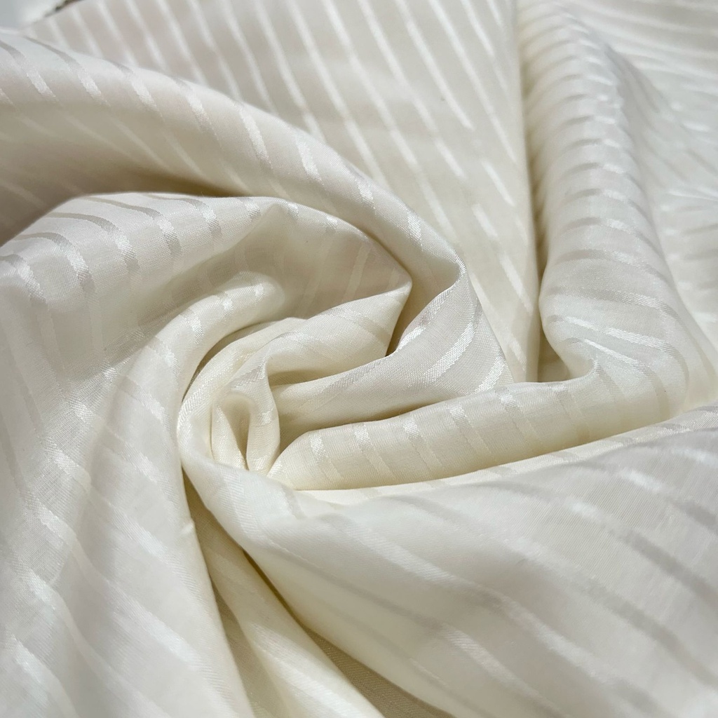 Cotton Silk Stripes Dyed Fabric