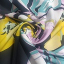 Bloomingdales (Yellow Pink Aqua) Print On Banana Crepe S23 BCPS6
