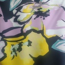 Bloomingdales (Yellow Pink Aqua) Print On Banana Crepe S23 BCPS6