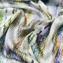 Multi Colour Snake Skin Print On Twill Satin (PA03C#2) TSPS41