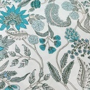 Sky Base Floral Print On Twill Satin (D#85C#2) TSPS34