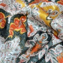 Silver Bohemian Print On Twill Satin (PA07C#3) TSPS46