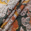 Silver Bohemian Print On Twill Satin (PA07C#3) TSPS46