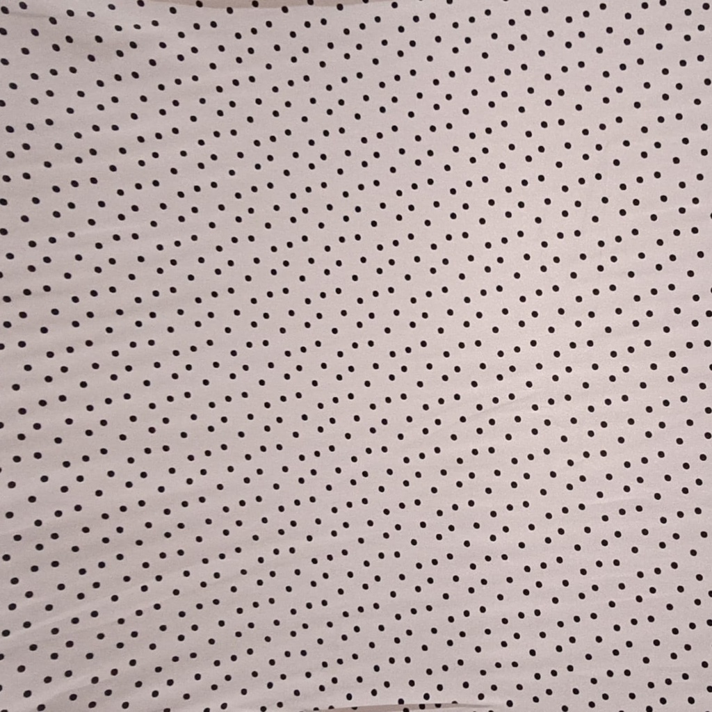 Classic (Black) Polka Dots Print On Twill Satin (SS24) TSPS20