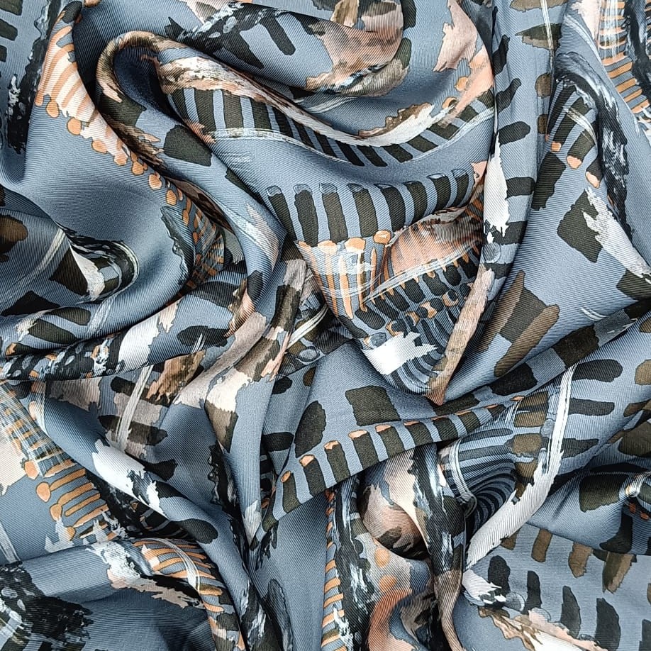 Stone Art Print On Twill Satin (SS24) TSPS11