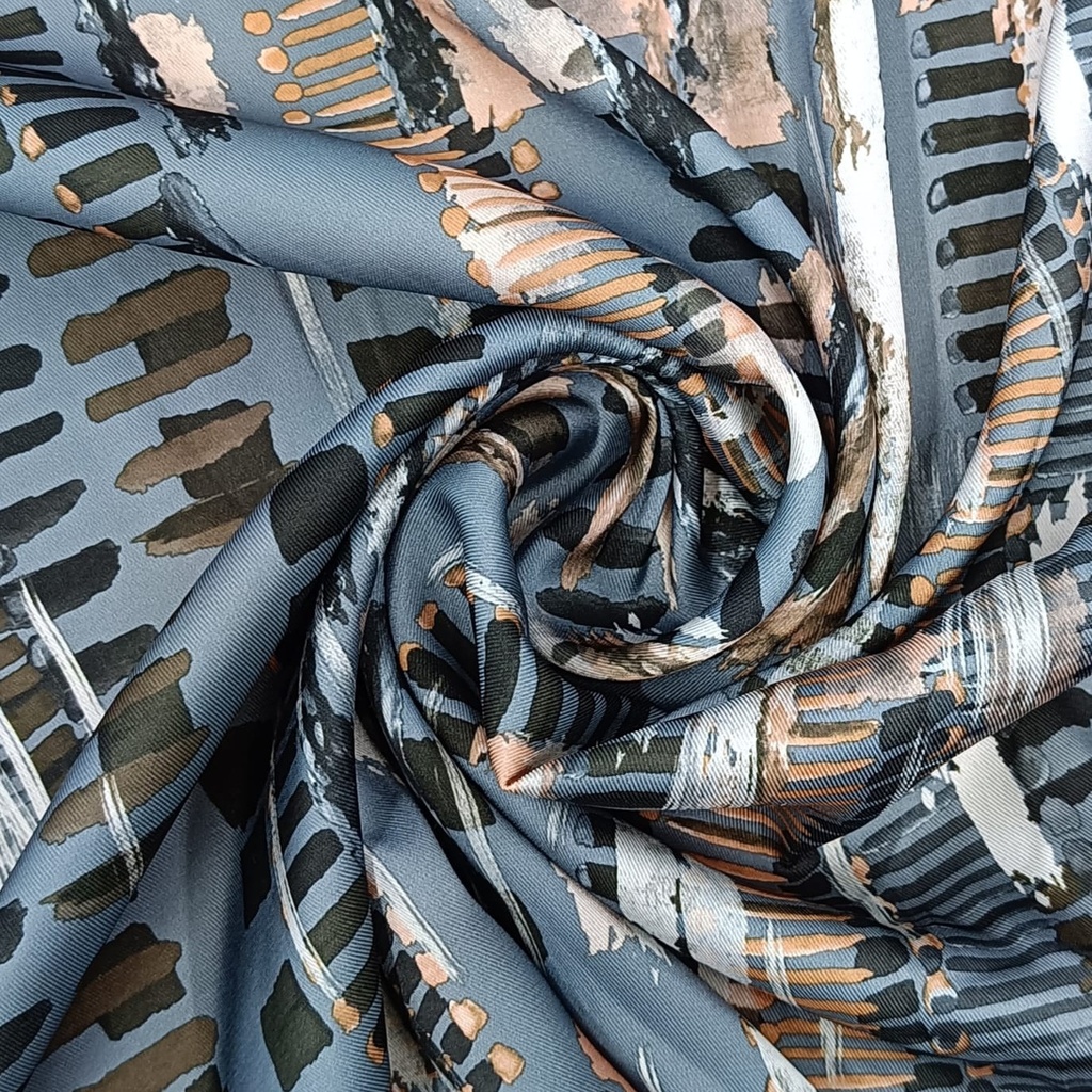 Stone Art Print On Twill Satin (SS24) TSPS11