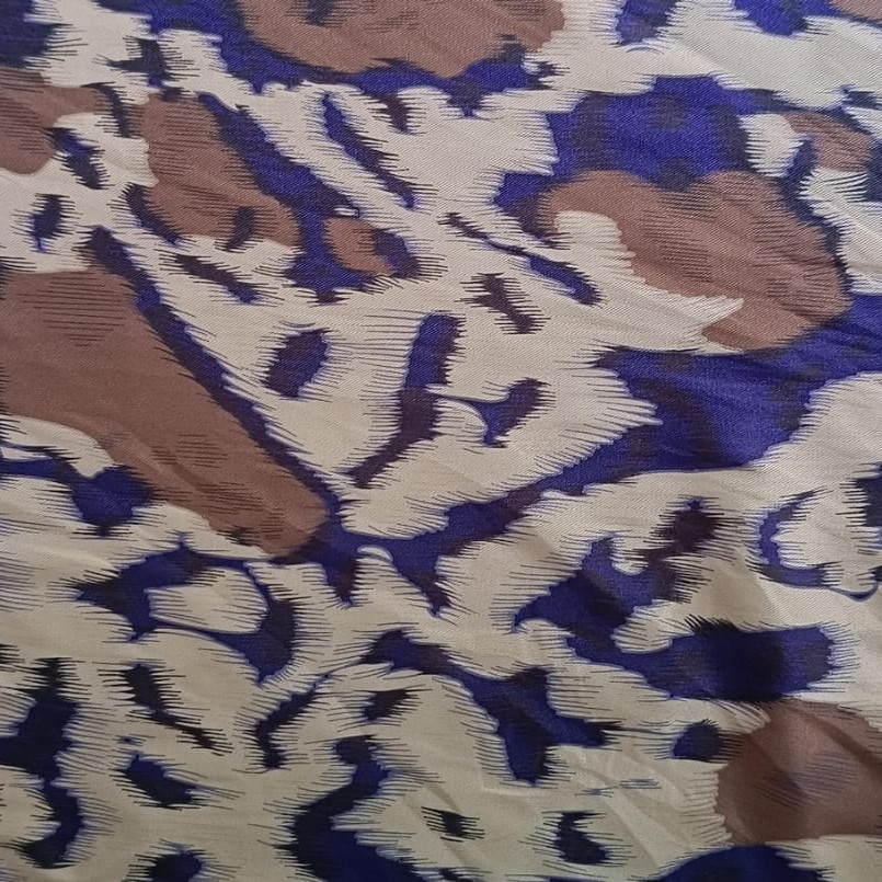 Brown & White Leopard Print On Twill Satin (D#89C#4) TSPS31