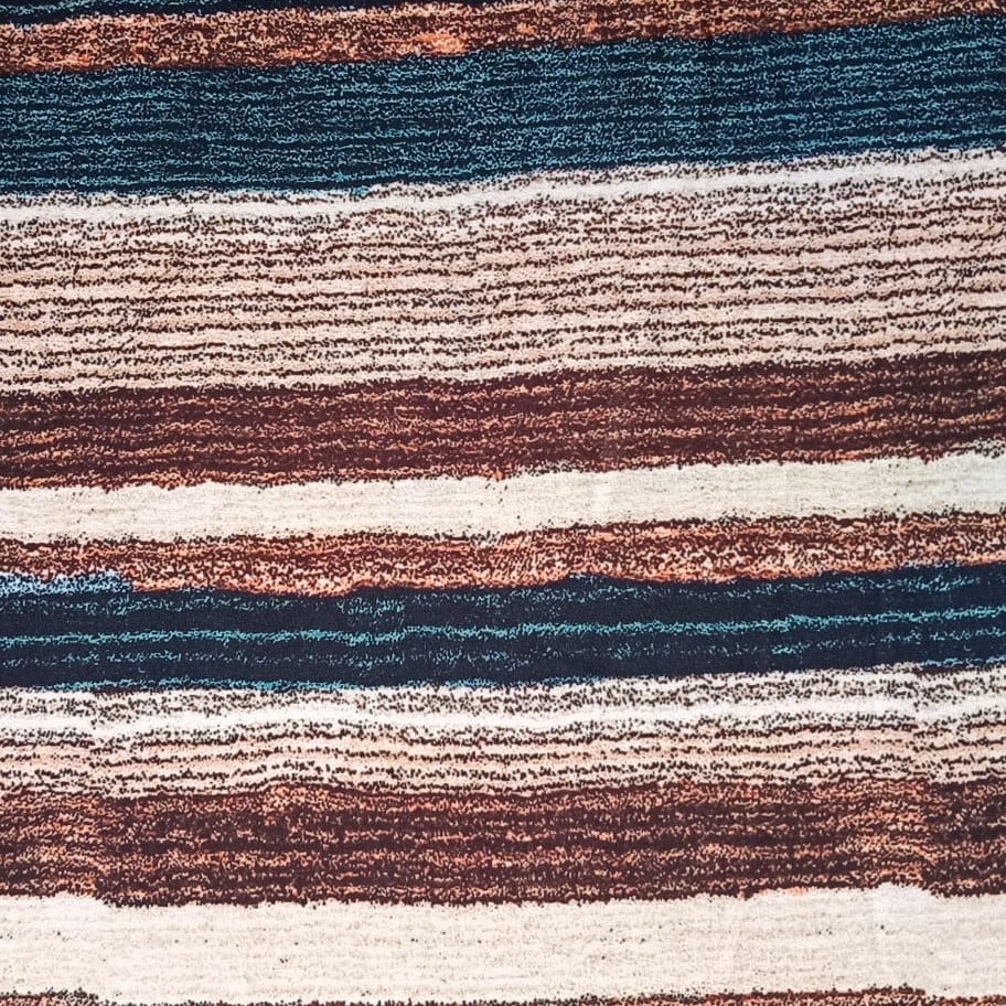 Rug Brown & Green Print On Twill Satin (PA13C#1) TSPS48
