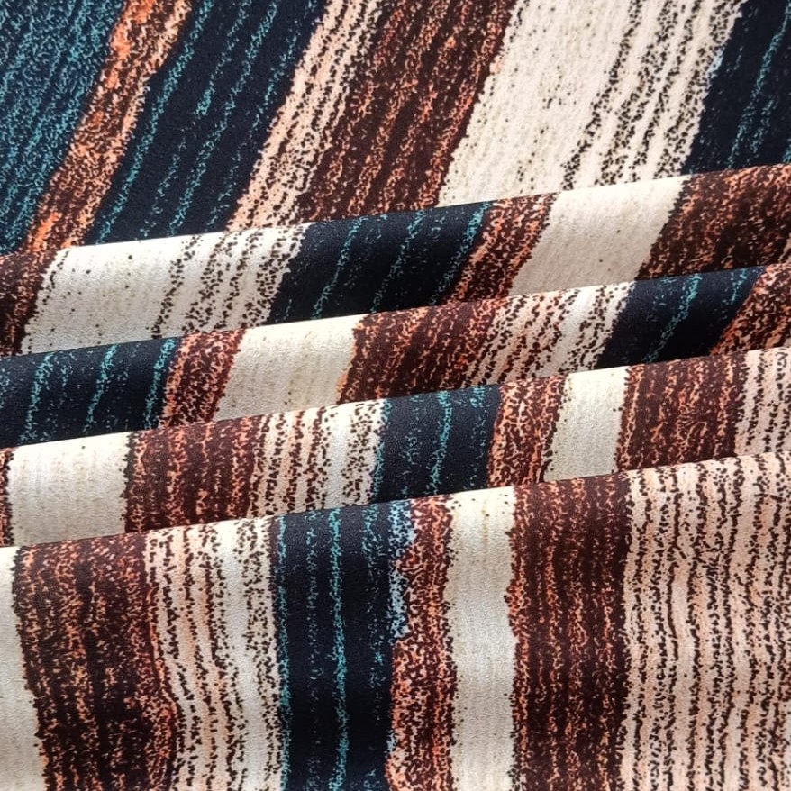 Rug Brown & Green Print On Twill Satin (PA13C#1) TSPS48