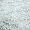 Pearls Studded Fabric AGT0490