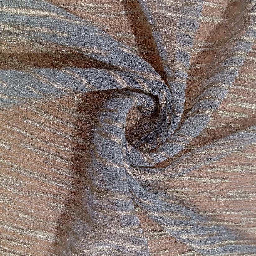 Zebra Print On Platinoir Foil Dyed Fabric