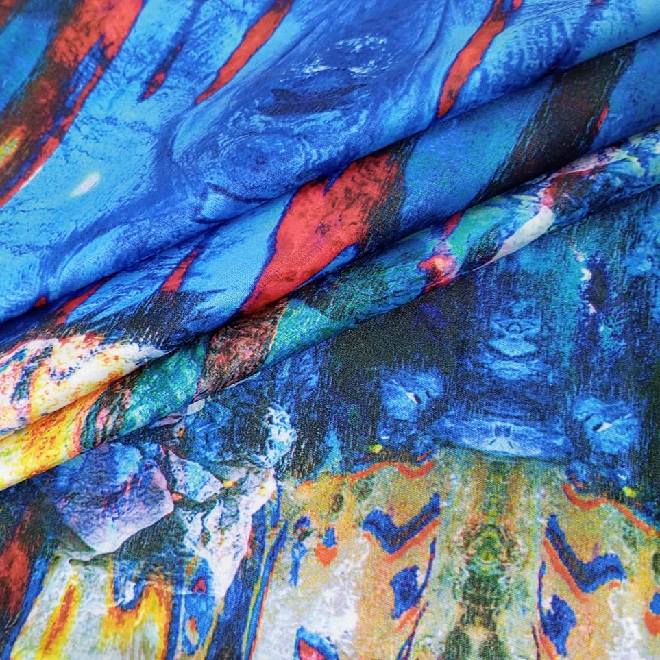 Abstract Art Print On Dutchess Satin S23 DSPS1