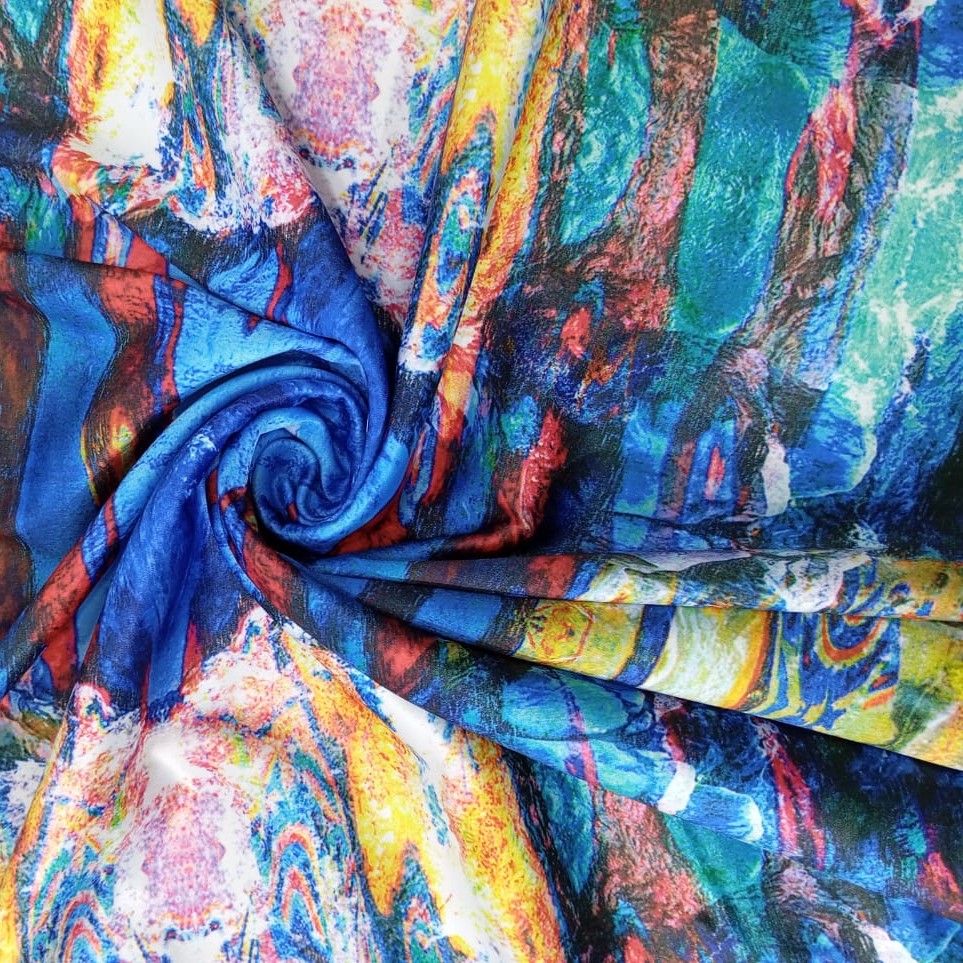 Abstract Art Print On Dutchess Satin S23 DSPS1