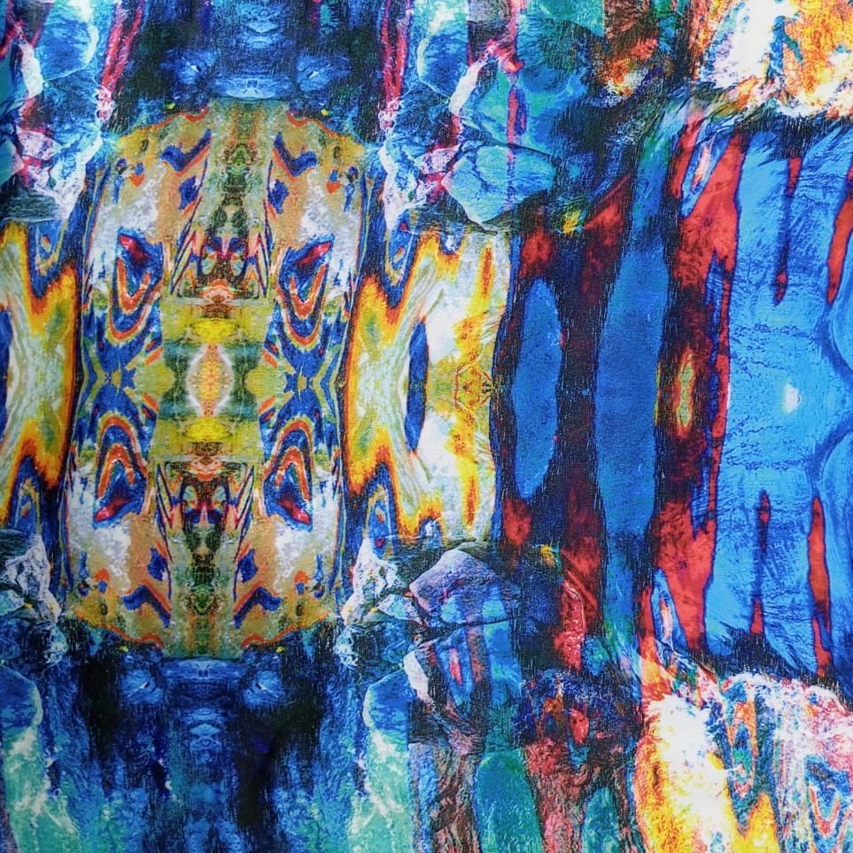 Abstract Art Print On Dutchess Satin S23 DSPS1