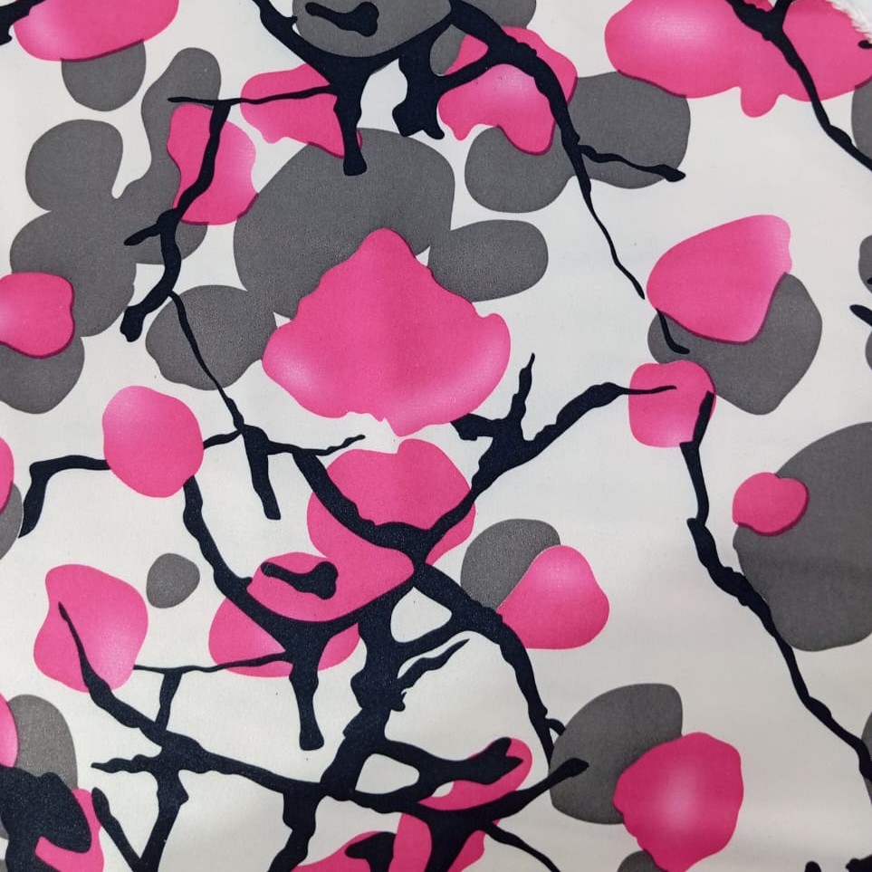 Paint Splash Print On Dutchess Satin S23-DSPS9