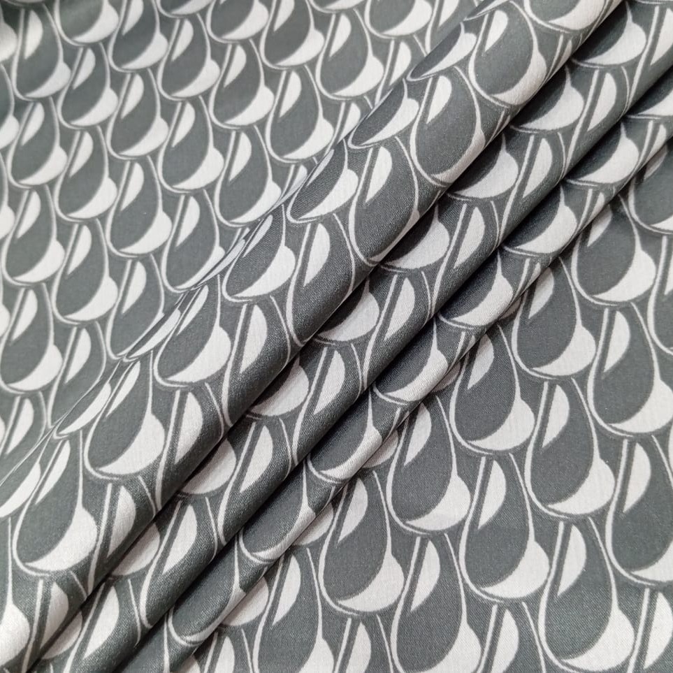 Shell Print On Satin Lycra S24 SLPS05