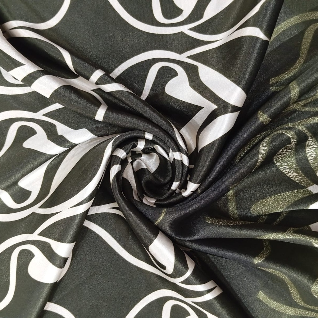 Green Base Art Print On Satin Lycra S24 SLPS04