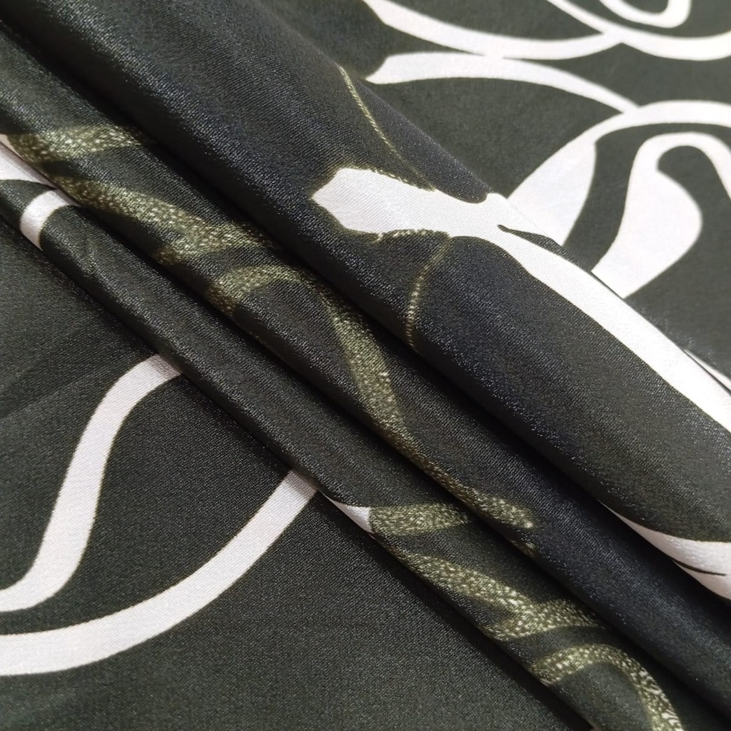 Green Base Art Print On Satin Lycra S24 SLPS04