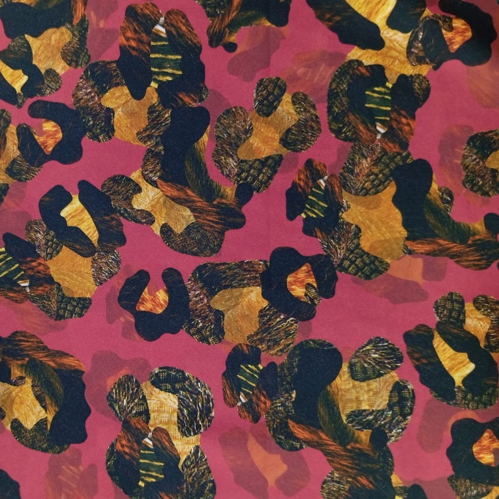 Chrome Satin Animal Print Fabric SS22N-CSPB06