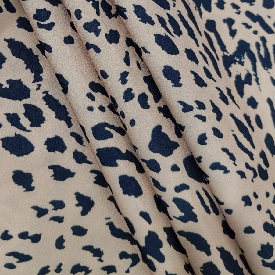 Chrome Satin Animal Skin Print Fabric SS22N CSPB02