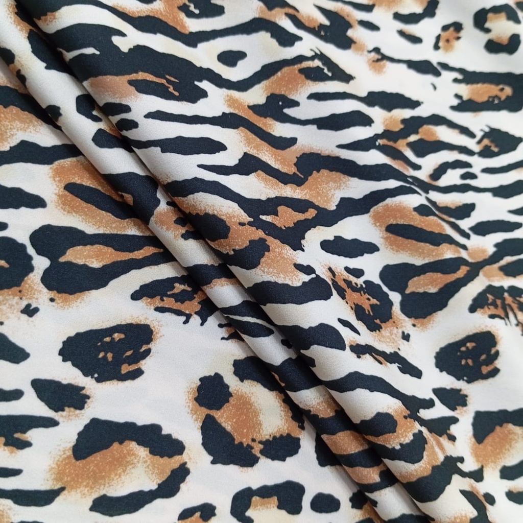 Chrome Satin Sumo Animal Print Fabric SS22N CSPB03