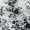 Chrome Satin White Base Black Flower Print Fabric SS22N CSPB01